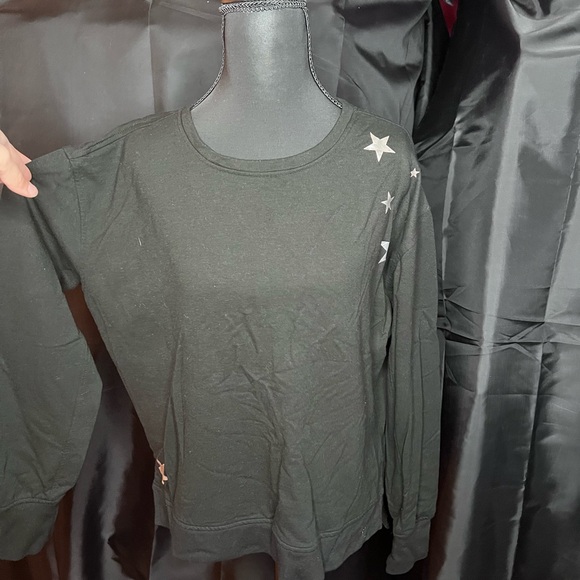 Victoria’s Secret Black Star-Embellished Women's Sweatshirt - Picture 1 of 4